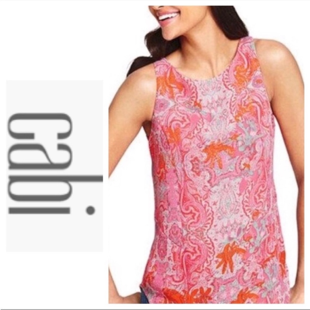 CABI #127 Women’s XS Pink Paisley Print JUBILEE